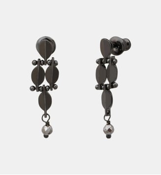 Boucles d'oreilles tiges percées   - Babylone - Satellite - Gris