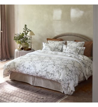 Housse de couette imprimée en satin de coton bio, CHARME Alexandre Turpault