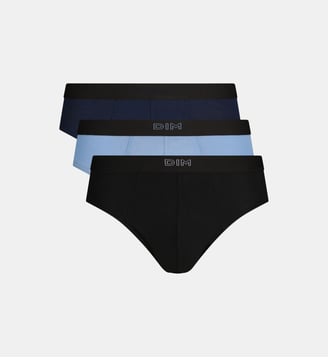 Lot de 3 slips Pur Confort - Dim - Bleu nuit