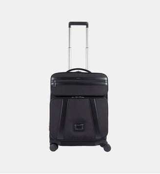 Valise cabine 4 roues signature détails cuir - Lancel - Noir