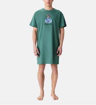 Maxi Tee-Shirt en jersey de coton léger - Ski You Later - Arthur - Vert