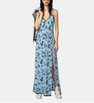 Robe Ramelil 100% Soie - Zadig&Voltaire - Bleu mist