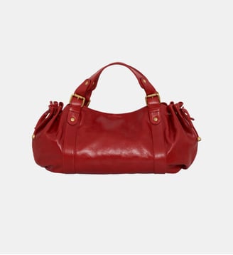 Sac à main en cuir effet froissé - 24H - Gerard Darel - Rouge