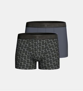 Pack 2 boxers d'homme en Coton - Impetus - Noir et gris