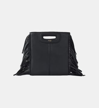 Sac à main M Mini en cuir lisse Maje