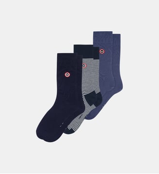 Lot de 3 chaussettes mi-hautes en coton Le Slip Francais