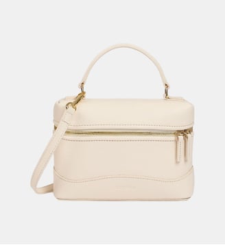 Sac Tangolino en cuir grainé - Sandro - Écru