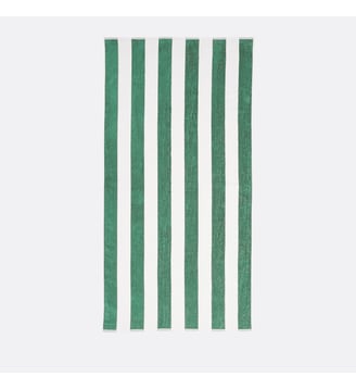 Serviette de plage velours 420 g - La Redoute Interieurs - Vert