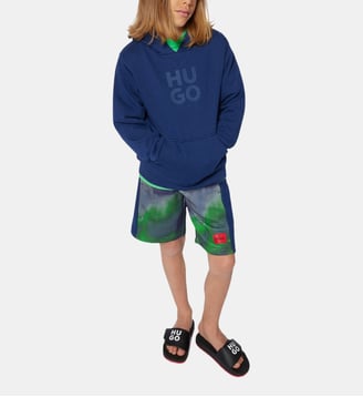 Bermuda de jogging imprimé - Hugo Kids - Bleu et vert