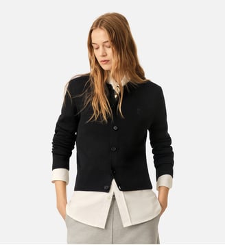 Cardigan col rond en laine Ami de Coeur - AMI Paris - Noir