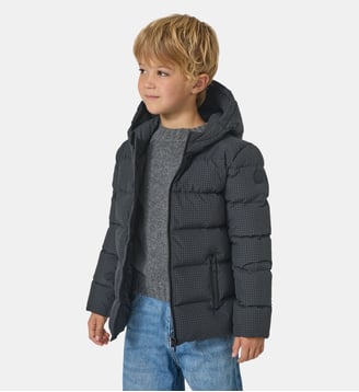Doudoune grand froid enfant Sochi - Jott - Grille noire