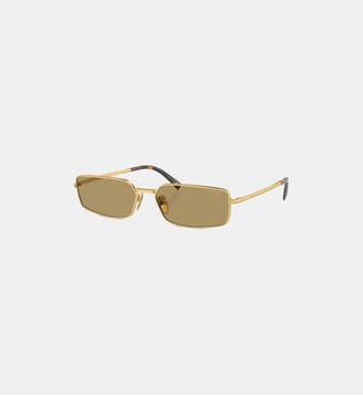 Lunettes de soleil Rectangulaire PR A60S - Prada - Vert