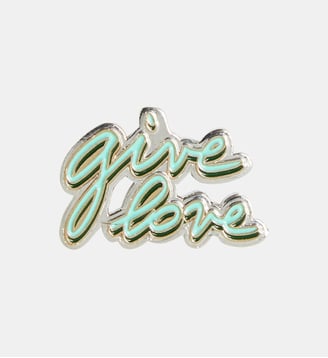pin's Give Love - Agnès b. - Bleu fontaine