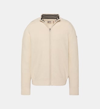 Cardigan en maille texturée - Schott - Écru