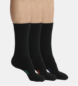 Lot de 3 Paires de Mi-Chaussettes Basique Coton - Dim - Noir