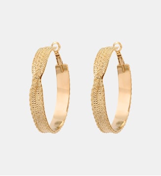 Boucles d'oreilles créoles bohèmes   - Nolita - Satellite - Doré