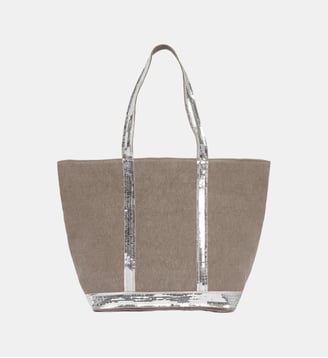 Cabas M Zippé En Lin - Vanessa Bruno - Gris clair