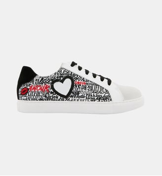 Baskets En Cuir Simone International Love - Bons Baisers - Blanc