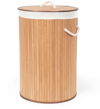 Panier à linge Rond pliable Bambou Naturel - Compactor - Coloris unique