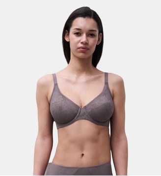 Soutien-gorge moulé emboîtant maille douce - Chantelle - Marron glacé