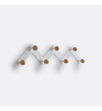 Porte-manteaux mural Agama avec 7 patères - La Redoute Interieurs - Blanc