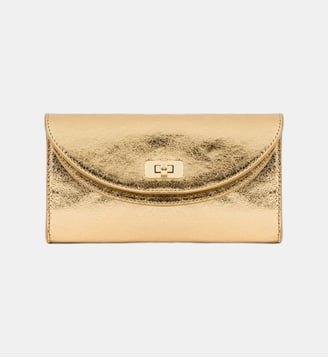 Pochette Mambo en cuir métallisé - Sandro - Or