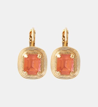 Boucles d'oreilles fines dormeuses   - Soleil - Satellite - Rose