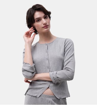 Gilet manches longues - Chantelle Pulp - Light mottled grey