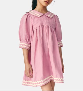 Robe à Col Isaline - Mipounet - Rose