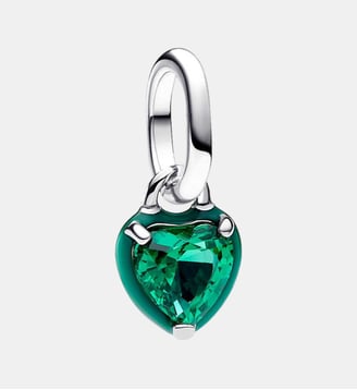 Mini Charm Pendant Cœur Chakra Vert - Pandora - Argenté