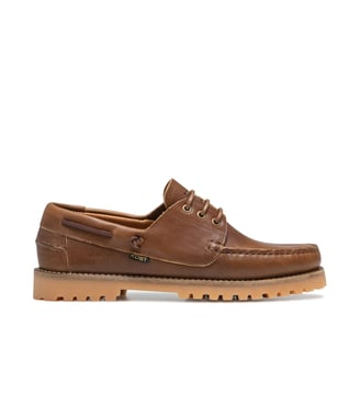 Chaussures bateau Stone SU cuir - Kost Paris - Camel