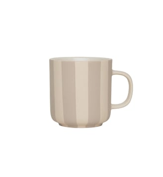 Tasse en grès à rayures - OYOY - Beige