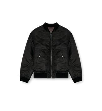 Veste bomber en nylon rembourré avec Oval D - Diesel - Noir