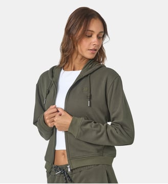 Veste zippée à capuche Dalila - Jott - Army foncé