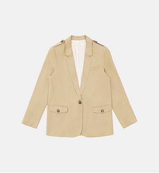 Veste  col tailleur uni VADALI - La Petite Etoile - Beige