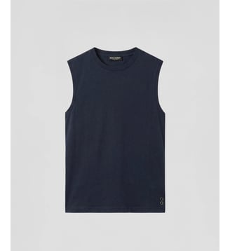 T-shirt Eyelet Edition sans manches - Ron Dorff - Bleu marine