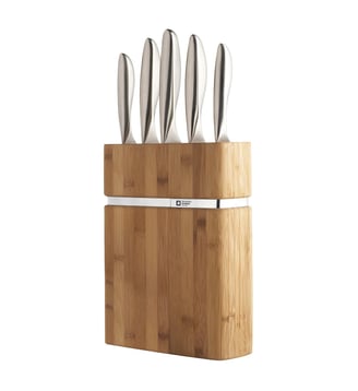 Bloc Bamboo 5 couteaux de cuisine - Richardson Sheffield - Marron
