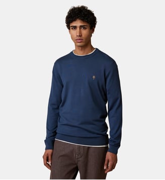 Pull en maille - Faguo - Bleu marine