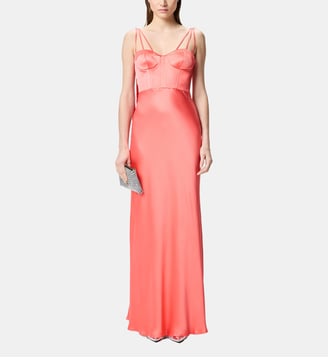 Robe longue élégante en satin brillant Pinko