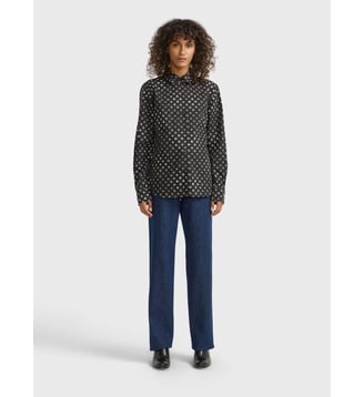 chemise en coton imprimée - Agnès b. - Noir