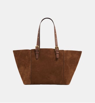 Cabas en cuir velours intérieur métallisé - SIMPLE BAG - Gerard Darel - Fauve