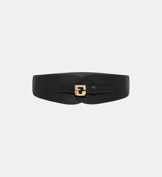 Ceinture signature en cuir - OLYMPE - Gerard Darel - Noir