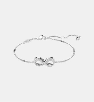 Bracelet Hyperbola, Infini, Métal rhodié - Swarovski - Blanc