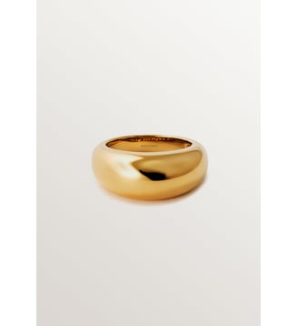 Bague bombée en argent 925 plaqué or jaune 18 carats - Aristocrazy - Or
