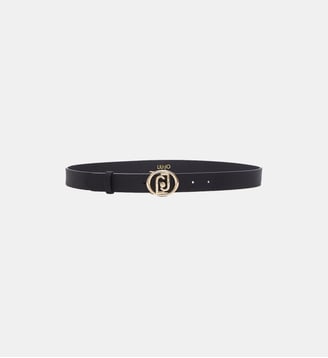 Ceinture avec logo rond - Liu Jo - Noir et or