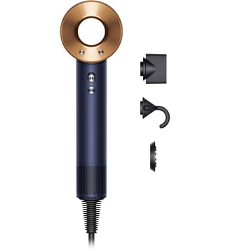 Sèche cheveux Supersonic cheveux raides à ondulés bleu de prusse cuivré - Dyson - Bleu