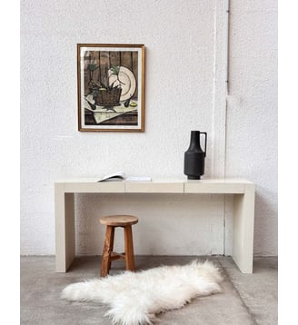 Console en bois Hanna N°571- Produit chiné - Debongout - Blanc
