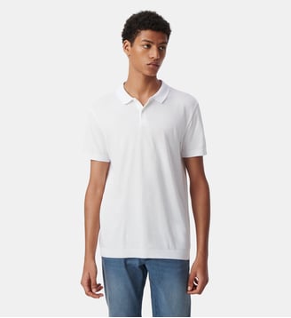 Polo en coton modal - Ikks - Blanc