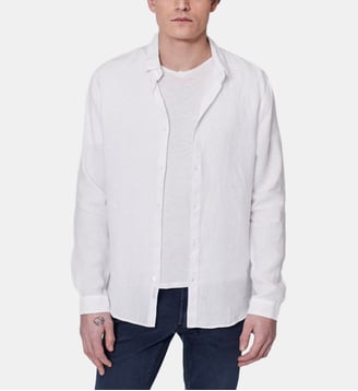 Chemise SLIM 100% lin - Ikks - Blanc