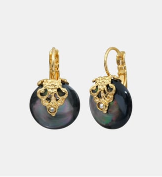Boucles d'oreilles fines dormeuses   - Positano - Satellite - Gris